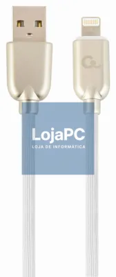 Cablexpert CC-USB2R-AMLM-1M-W cabo de conector Lightning Branco