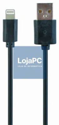 Gembird CC-USB2-AMLM-1M cabo de conector Lightning Preto