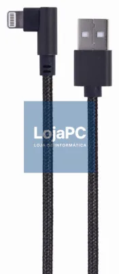 Gembird CC-USB2-AMLML-0.2M cabo de conector Lightning 0,2 m Preto