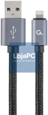 Gembird CCB-MUSB2B-AMLM-6 cabo de conector Lightning 1,8 m Preto