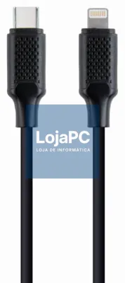 Gembird CC-USB2-CM8PM-1.5M cabo de conector Lightning 1,5 m Preto