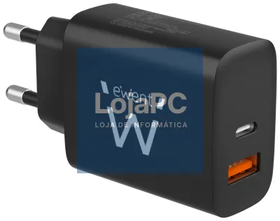 Ewent EW1319 carregador de dispositivo telemóvel Universal Preto Corrente alterna Carga rápida Interior