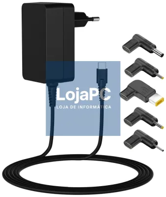 Leotec LENCSHOMETC45 carregador de dispositivo telemóvel Universal Preto Corrente alterna Carga rápida Interior
