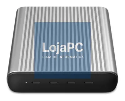 HYPER 245W GaN Desktop Charger Portátil, Smartphone, Tableta Preto, Prateado Corrente alterna, Bateria Carga rápida Interior