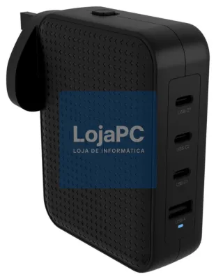 HYPER HJ1001BKWWGL carregador de dispositivo telemóvel Comando de videoconsola, Telefone telemóvel, Netbook, Portátil, Smartphone, Tableta Preto Corrente alterna Carga rápida Interior