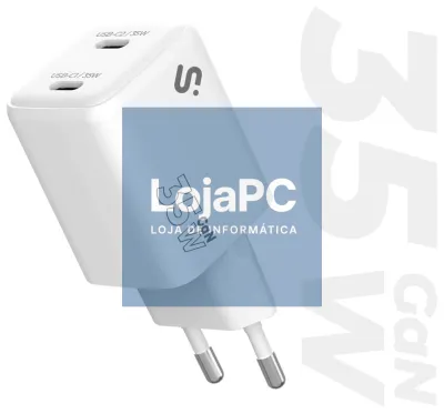SUBBLIM Carregador GaN 35W Duplo USB-C
