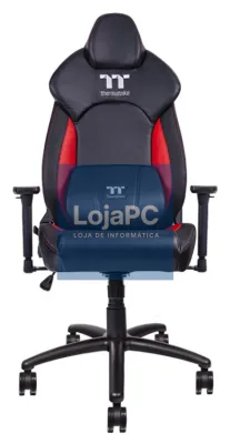 Thermaltake GGC-VCO-BRLWDS-01 cadeira para videojuegos Butaca para jugar Asiento acolchado Preto, Vermelho