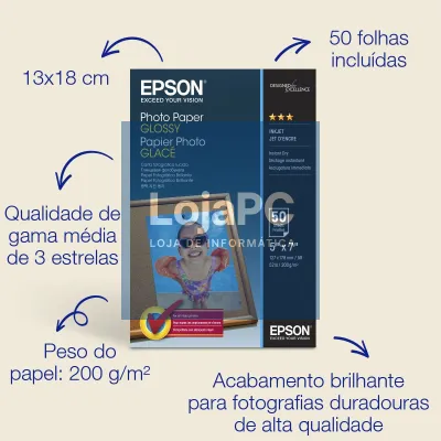 EPSON Photo Paper Glossy 13x18cm 50 sh