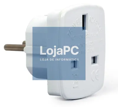 Gembird A-AC-UKEU-001 adaptador de ficha eléctrico Tipo G (RU) Tipo F Branco