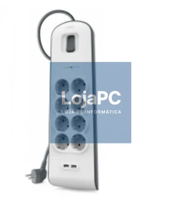 Belkin BSV804VF2M limitador de tensión Branco 8 saídas AC 2 m