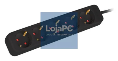 Lanberg PS0-05F-0150-BK base múltiple 1,5 m 5 saídas AC Interior Preto