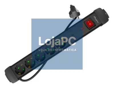 Lanberg SP1-05F-0150-BK base múltiple 1,5 m 5 saídas AC Interior Preto