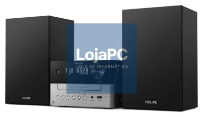 Philips TAM3205M2 sistema de audio para el casa Microcadena de música para uso doméstico 20 W Preto, Prateado