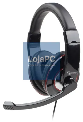 Gembird MHS-U-001 auscultador y casco Auscultadores Alámbrico Diadema Chamadas/Música Preto