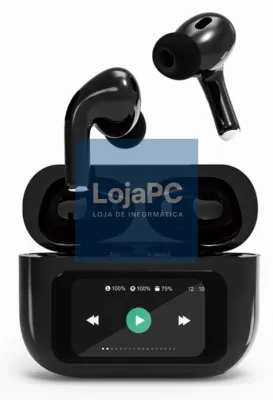 Gembird GMB Audio TWS-LCD-ANC-01-BK auscultador y casco Auscultadores sem fios Dentro de oído Chamadas/Música USB Tipo C Bluetooth Preto