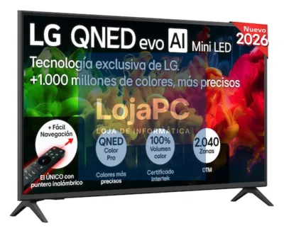 LG QNED evo AI MiniLED 43QNED81B6C.AEU Televisor 109,2 cm (43") 4K Ultra HD Smart TV Wifi Preto