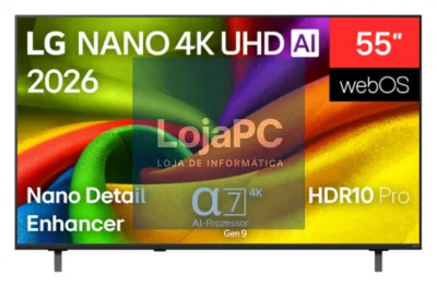 LG NANO 4K UHD AI 55NU8E0B3LA Televisor 139,7 cm (55") 4K Ultra HD Smart TV Wifi Preto