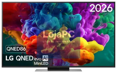 LG QNED evo AI MiniLED 55QNED86B6B 139,7 cm (55") 4K Ultra HD Smart TV Wifi Preto