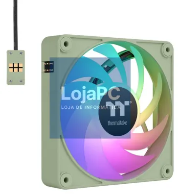 Thermaltake CL-F196-PL12MG-A sistema de refrigeração para computador Capa del computador Ventoinha 12 cm Verde 3 pieza(s)