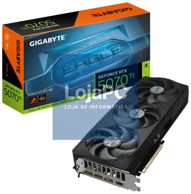 GIGABYTE GeForce RTX 5070 Ti EAGLE OC SFF 16G Placa gráfica - 16GB GDDR7, 256 bits, PCI-E 5.0, 2542 MHz Core Clock, 3 x DP 2.1a, 1 x HDMI 2.1b, NVIDIA DLSS 4, GV-N507TEAGLE OC-16GD