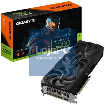 GIGABYTE GeForce RTX 5080 WINDFORCE OC SFF 16G – Placa gráfica, 16GB GDDR7, 256bit, PCI-E 5.0, 2670MHz Core Clock, 3 × DP 2.1b, 1 × HDMI 2.1b, DLSS 4, GV-N5080WF3OCV2-16GD
