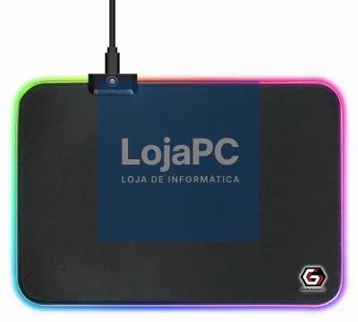 Gembird MP-GAMELED-M tapete de rato para rato Tapete de rato para jogos Preto