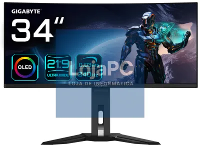 GIGABYTE Monitor de jogos curvo OLED WQHD MO34WQC2 de 34"