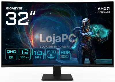 GIGABYTE GS32QCA 31.5" Monitor Curvo para Gaming QHD