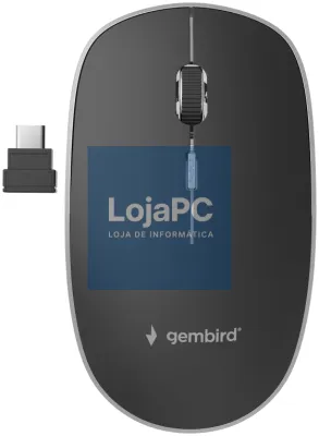 Gembird MUSW-4BSC-01 rato Ambidextro RF Wireless + USB Type-C Óptico 1600 DPI