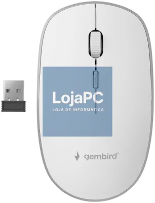 Gembird MUSW-4B-01-W rato Escritório Ambidextro RF sem fios Óptico 1600 DPI