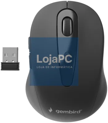 Gembird MUSW-6B-01 rato Escritório mano derecha RF sem fios Óptico 1600 DPI