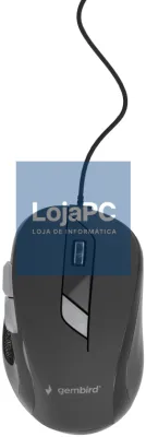 Gembird MUS-6B-01 rato Escritório Ambidextro USB tipo A Óptico 1600 DPI