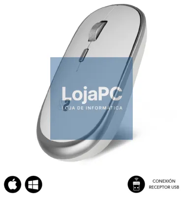 SUBBLIM Rato sem fios Mini Wireless Mini Mouse Silver