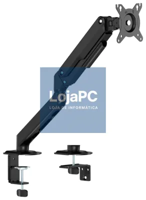 AISENS Suporte de mesa Eco Contrapeso Rotativo e Inclinável para Monitor/TV 9kg (3 Pivotes, 1 Braço) de 17-32, Preto