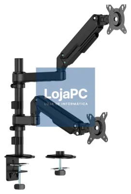 AISENS Suporte de mesa Eco Contrapeso Rotativo e Inclinável para Monitor/TV 9kg (3 Pivotes, 2 Brazos) de 17-32", Preto