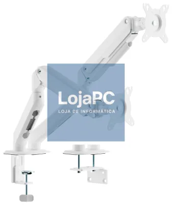 AISENS Suporte de mesa Eco Contrapeso Rotativo e Inclinável para Monitor/TV 9kg (3 PIVOTES, 2 BRAZOS) de 17-32, Branco