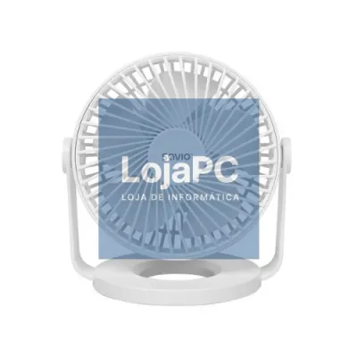 SAVIO AD-01 WHITE USB DESK FAN 4 COOLING MODES/360° ANGLE ADJUSTMENT SAVAD-01 WHITE