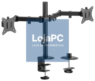 AISENS Suporte de mesa ECO Rotativo e Inclinável para Monitor/TV 9Kg (3 Pivotes, 2 Brazos) de 17-32, Preto
