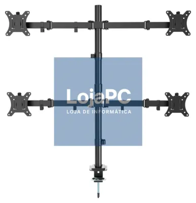 Gembird MA-D4-01 suporte para monitor 81,3 cm (32") Secretária Preto