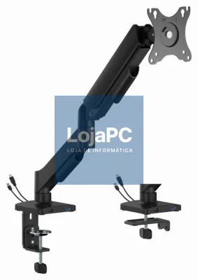 Gembird MA-DA1U-01 suporte para monitor 81,3 cm (32") Secretária Preto