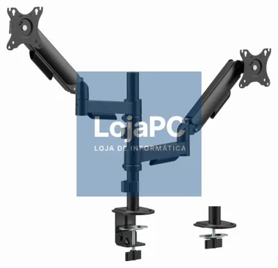Gembird MA-DA2P-02 suporte para monitor 81,3 cm (32") Secretária Preto