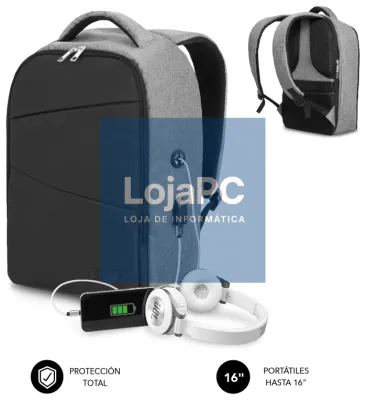 SUBBLIM Mochila Antirrobo Secure V2 AP Antitheft Backpack Cinzento/Preta