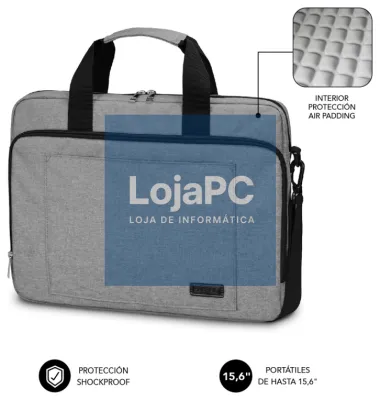 SUBBLIM Mala Computador Air Padding Laptop bag 15,6" Grey