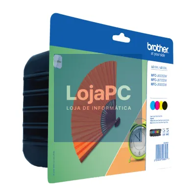 BROTHER LC-129XLVALBP ink cartridge black and tri-colour standard capacity bk: 2.400 cl: 1.200 pages 1-pack blister without alarm