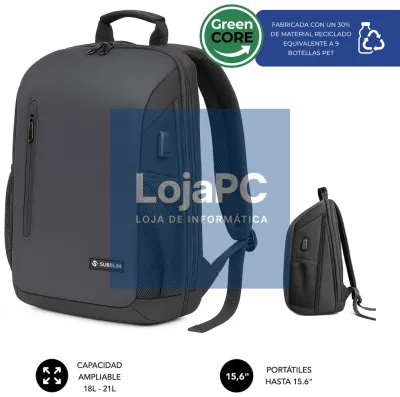 SUBBLIM Nomad Xpand Air Padding mochila City backpack Preto Poliéster reciclado