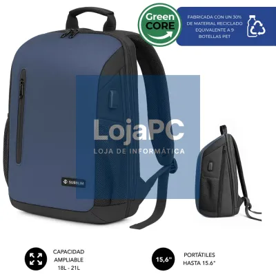 SUBBLIM Nomad Xpand Air Padding mochila City backpack Azul Poliéster reciclado