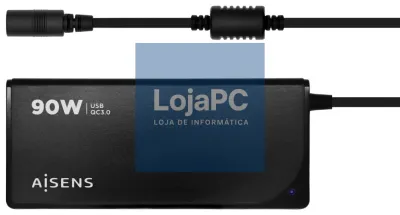 AISENS ASLC-90WAUTO-BK adaptador e inversor de corrente Interior 90 W Preto