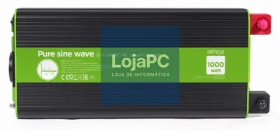 Gembird EG-PWC-PS1000-01 adaptador e inversor de corrente Auto 1000 W Preto, Verde