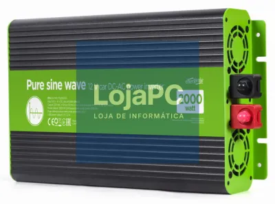 EnerGenie EG-PWC-PS2000-01 adaptador e inversor de corrente Auto 2000 W Preto, Verde