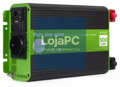 EnerGenie EG-PWC-PS500-01 adaptador e inversor de corrente Auto 500 W Preto, Verde